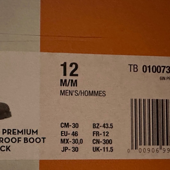 EUC Men's Timberland® Premium 6-Inch Waterproof Boot/ US 12 (black nubuck) - Picture 8 of 12